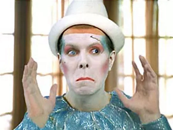David Brighton as the Ashes to Ashes Clown in the Vittel commercial